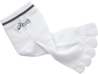 【ASICS/アシックス】 シームレスランニングソックス(5本指) ホワイトxチャコール ユニセックス アシックス